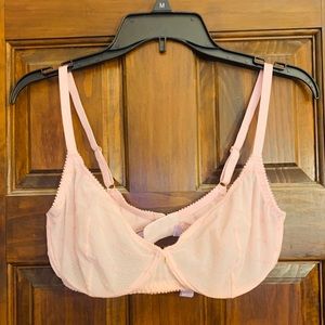 Blush pink unlined savage x fenty logo bra